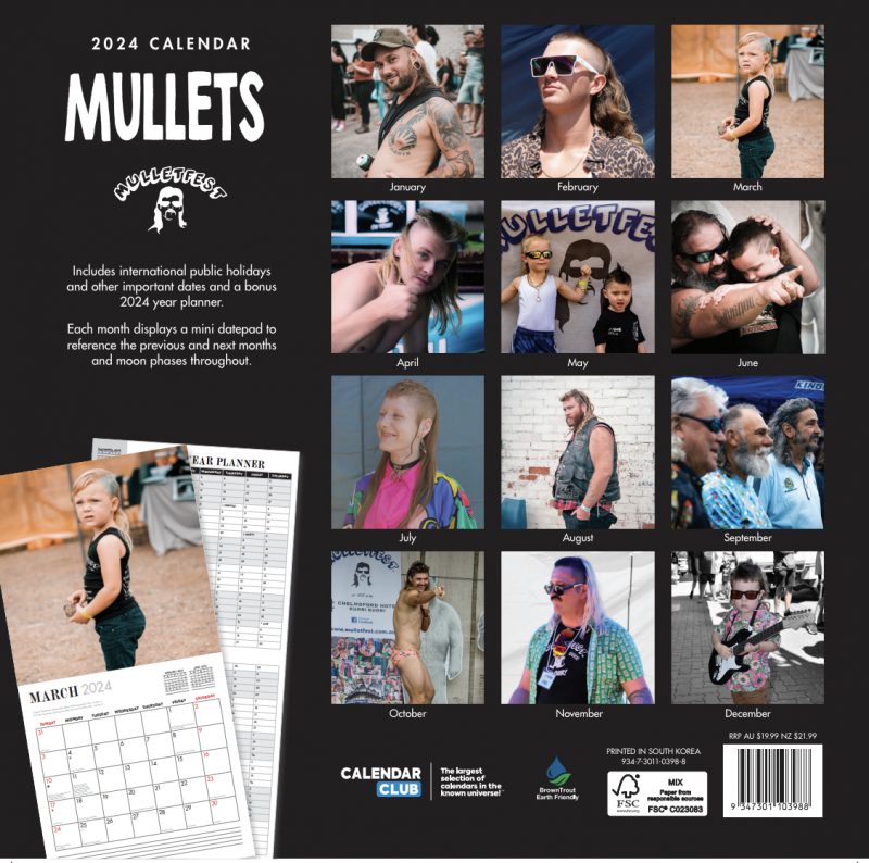 Mullets 2025 Calendar